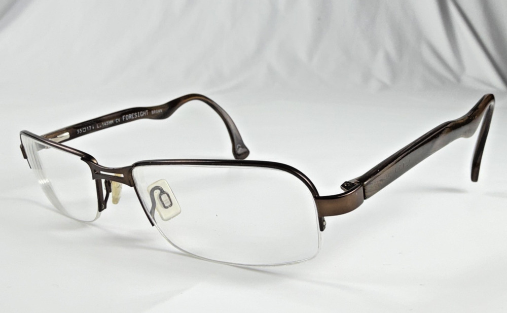 Marc Ecko Foresight Mens Brown 55-17-145mm Semi Rimless Eyeglasses FRAMES ONLY